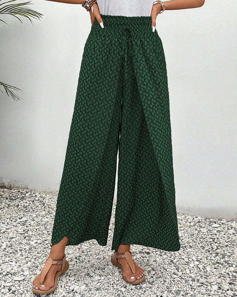 Benthe - Elastic Geometric Pants