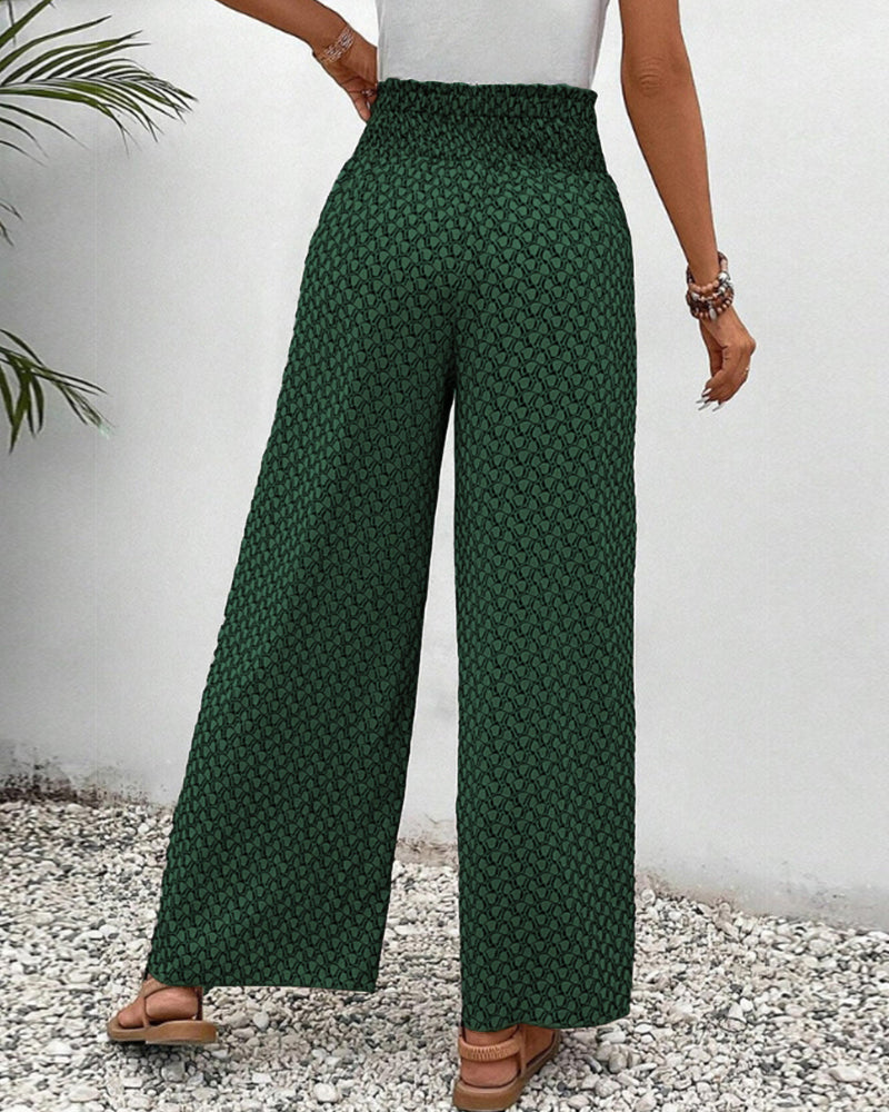 Benthe - Elastic Geometric Pants