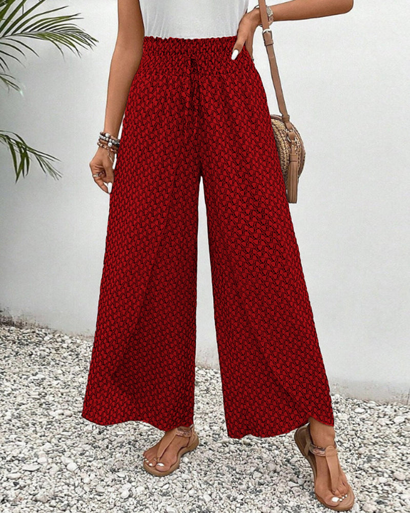 Benthe - Elastic Geometric Pants