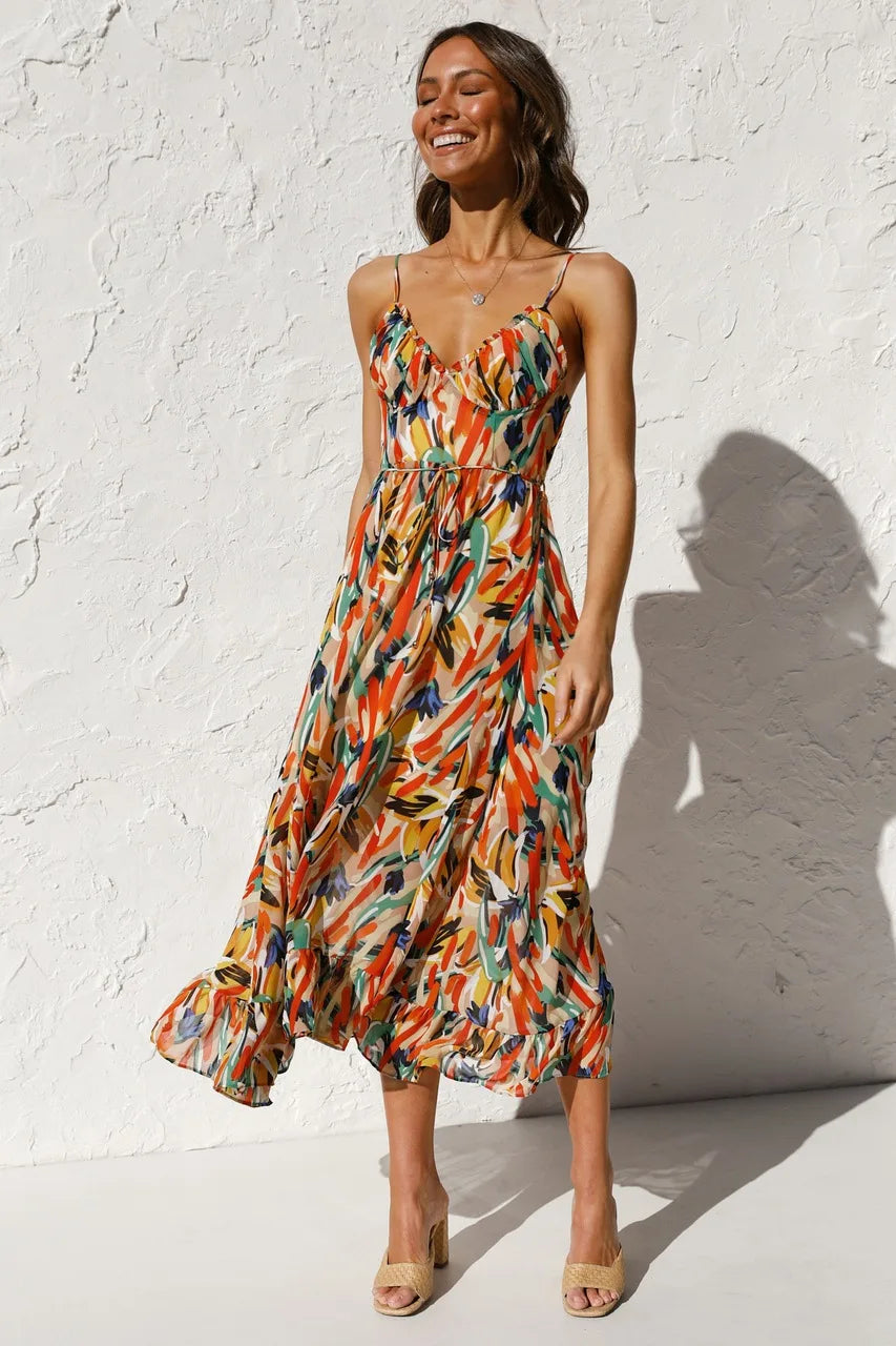 Elke - Colorful midi dress