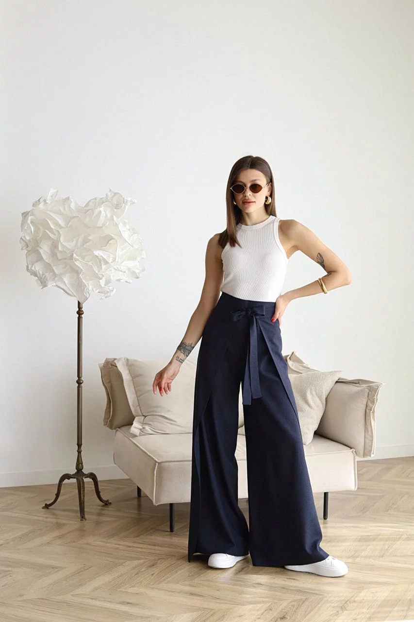 Marika - Wide Linen Trousers