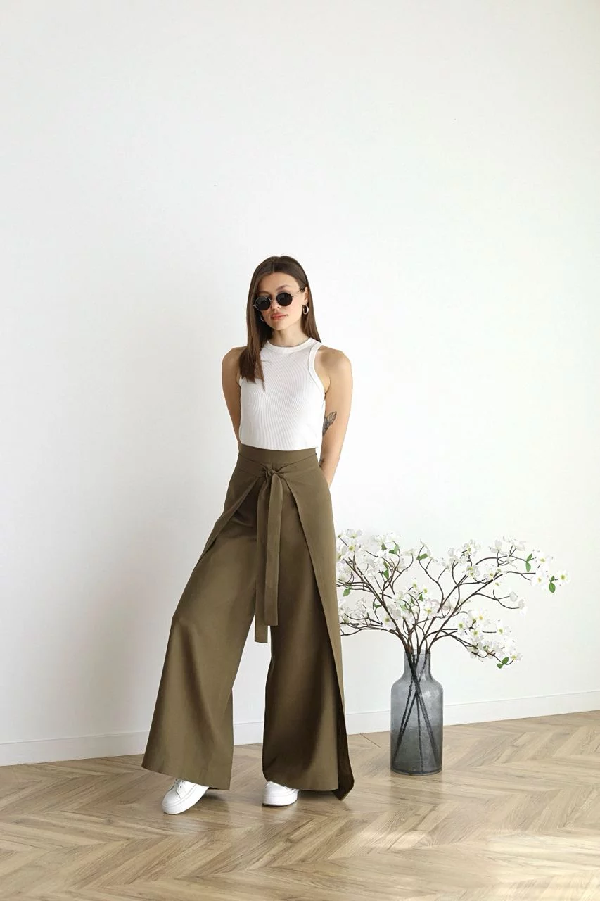 Marika - Wide Linen Trousers