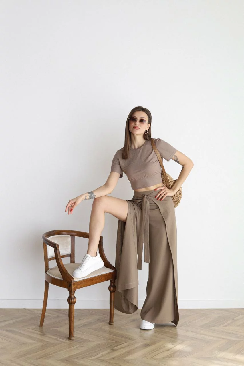 Marika - Wide Linen Trousers