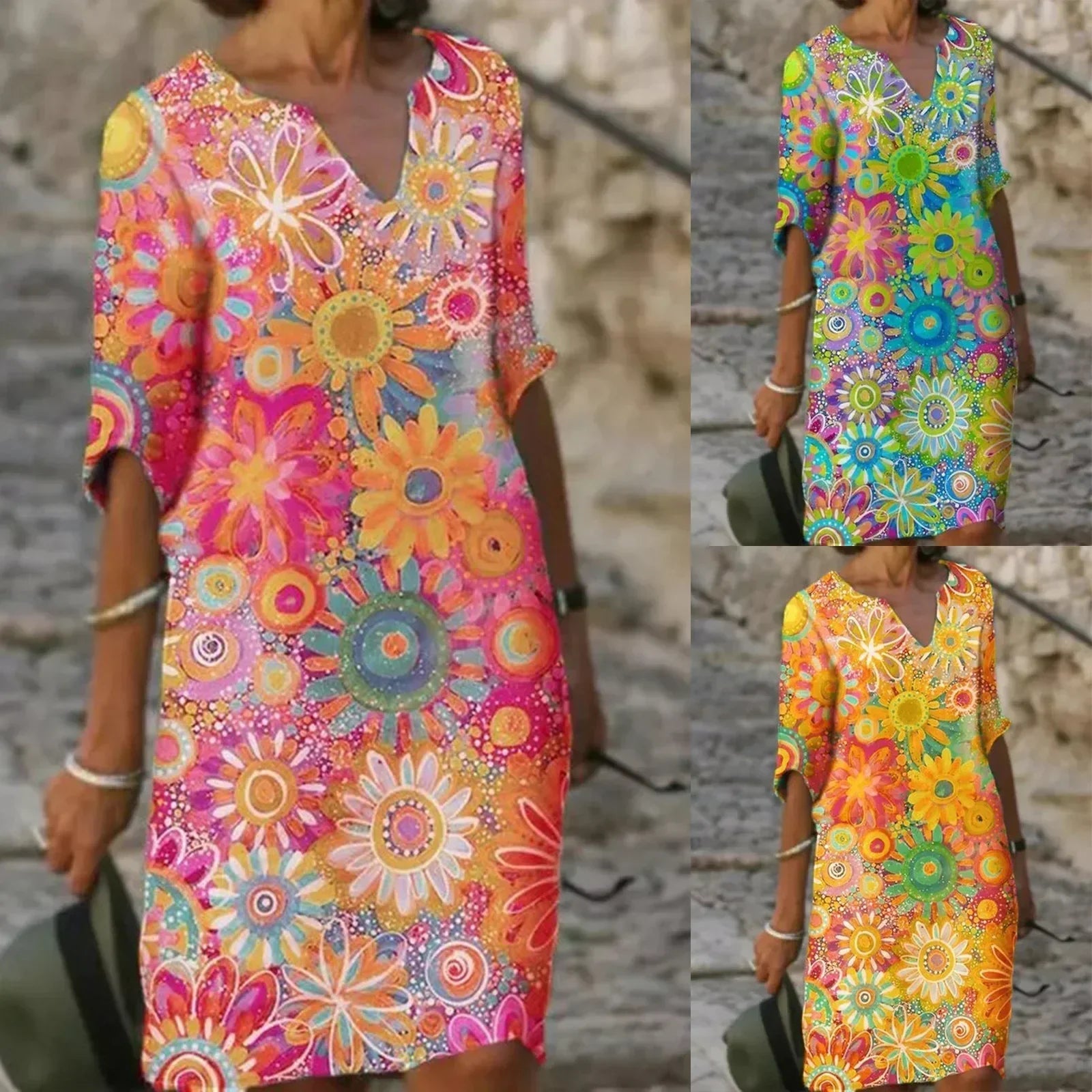 Lilly - Floral dress with V-neck