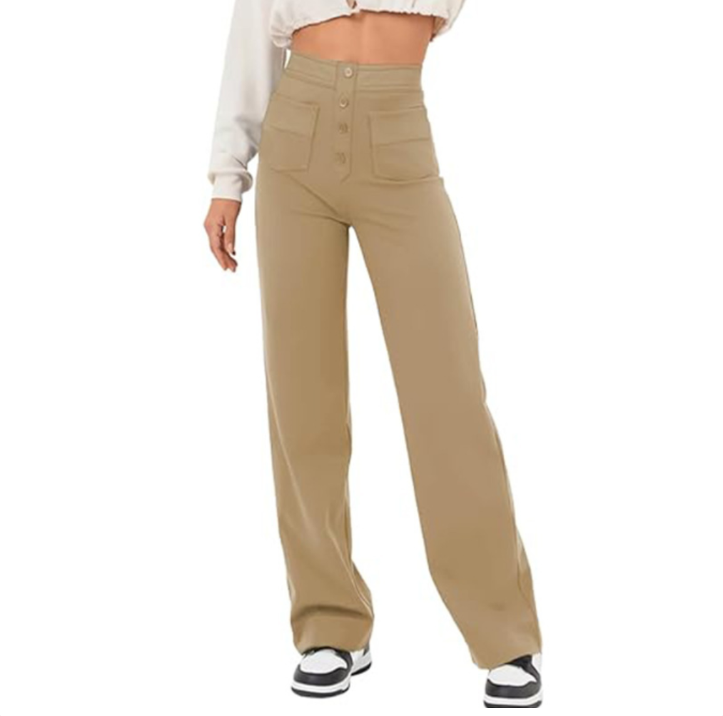 Favre - Elasticated trousers with high waist