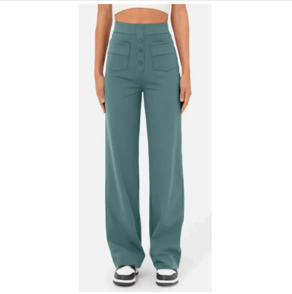 Favre - Elasticated trousers with high waist