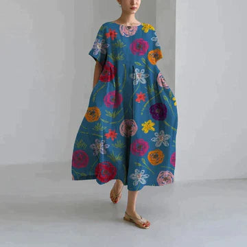 Hannah - Women’s dress with print