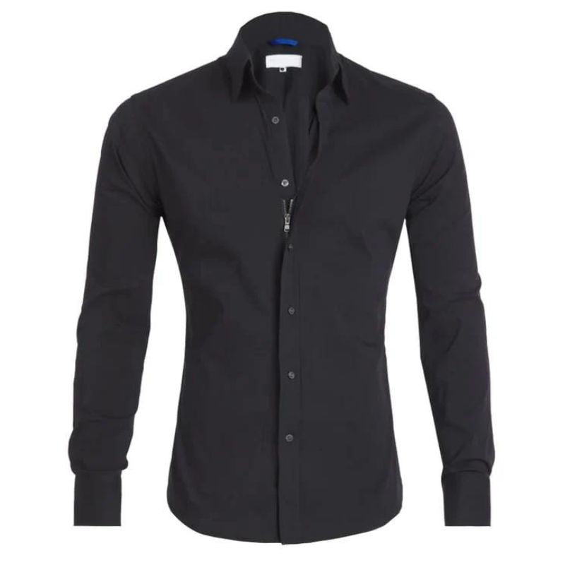 Oxford - Wrinkle-Free Zip-Up Shirt