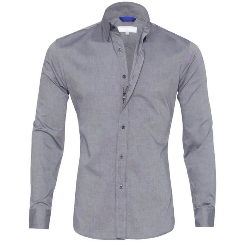 Oxford - Wrinkle-Free Zip-Up Shirt