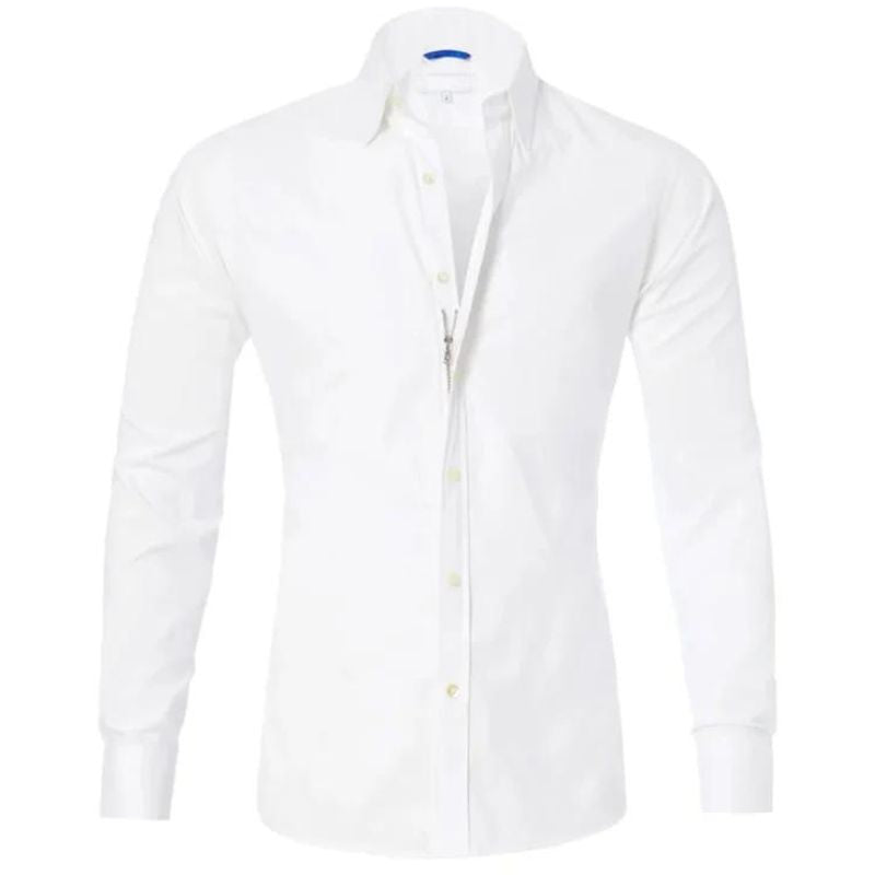 Oxford - Wrinkle-Free Zip-Up Shirt