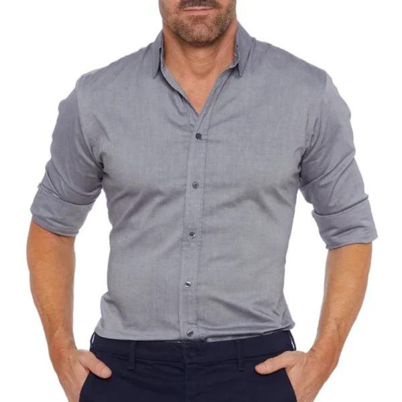 Oxford - Wrinkle-Free Zip-Up Shirt