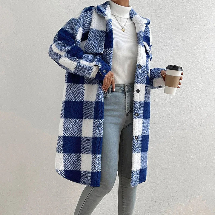 ﻿Gwen - Checkered Women’s Coat