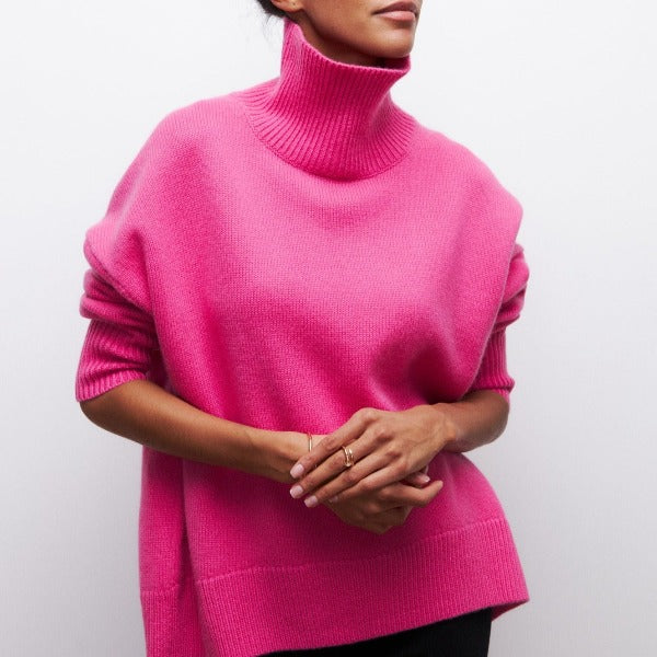 ﻿Agata - Knitted Turtleneck Sweater