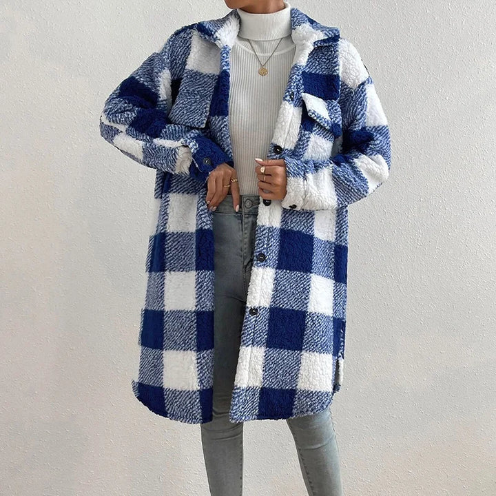 ﻿Gwen - Checkered Women’s Coat