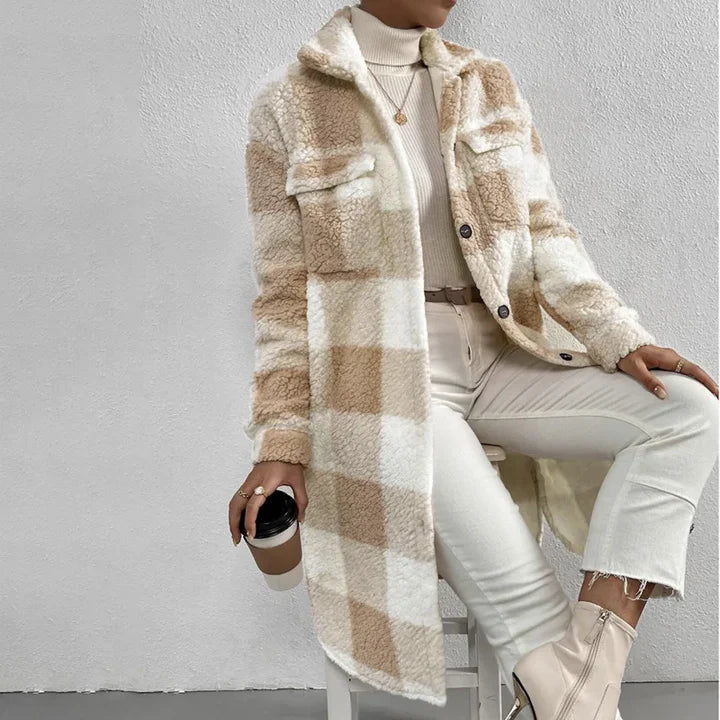 ﻿Gwen - Checkered Women’s Coat