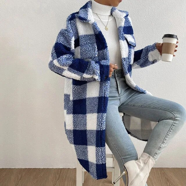 ﻿Gwen - Checkered Women’s Coat