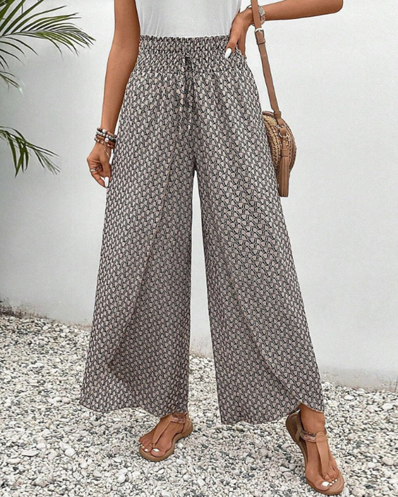 Benthe - Elastic Geometric Pants