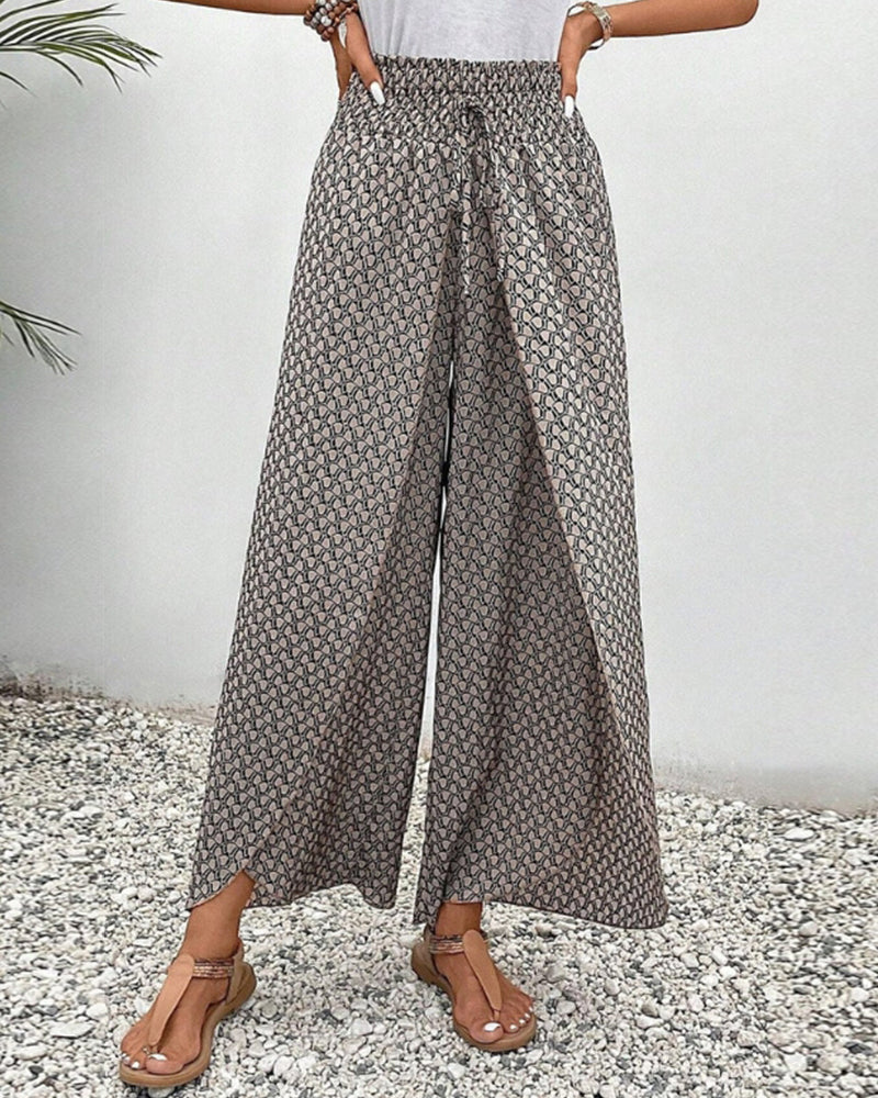 Benthe - Elastic Geometric Pants