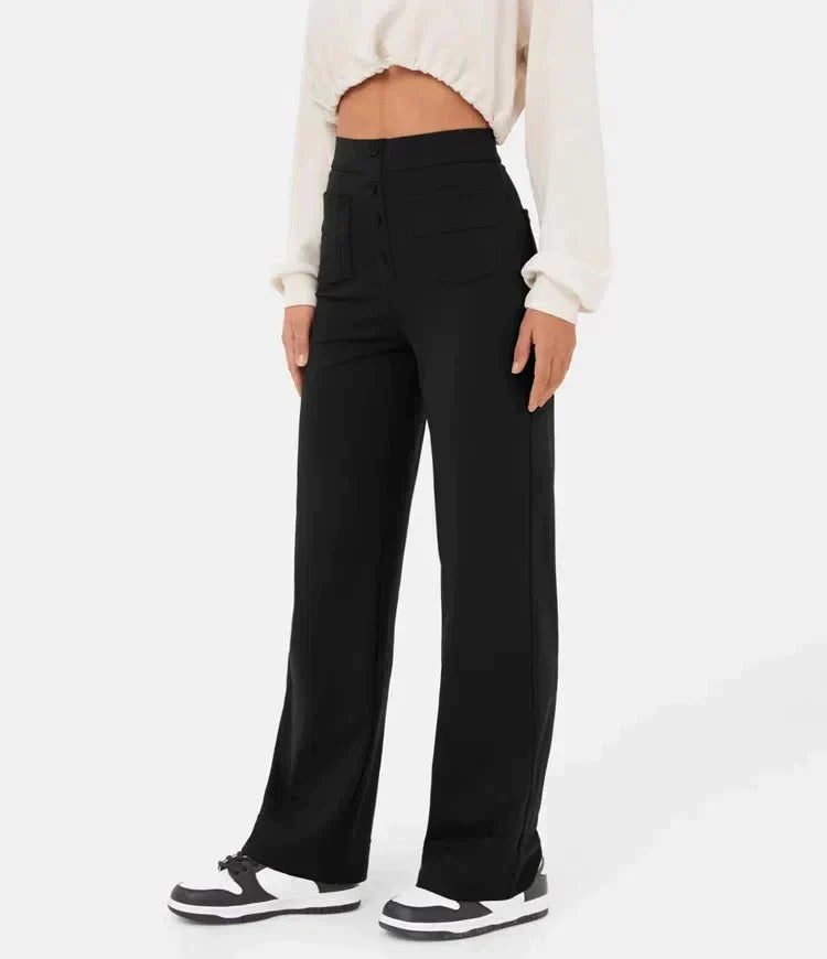 Favre - Elasticated trousers with high waist