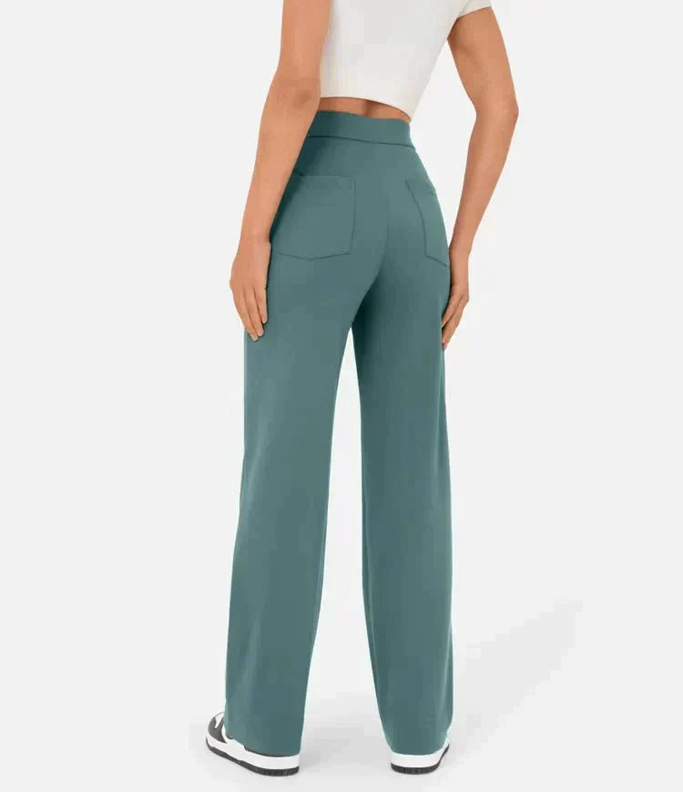 Favre - Elasticated trousers with high waist