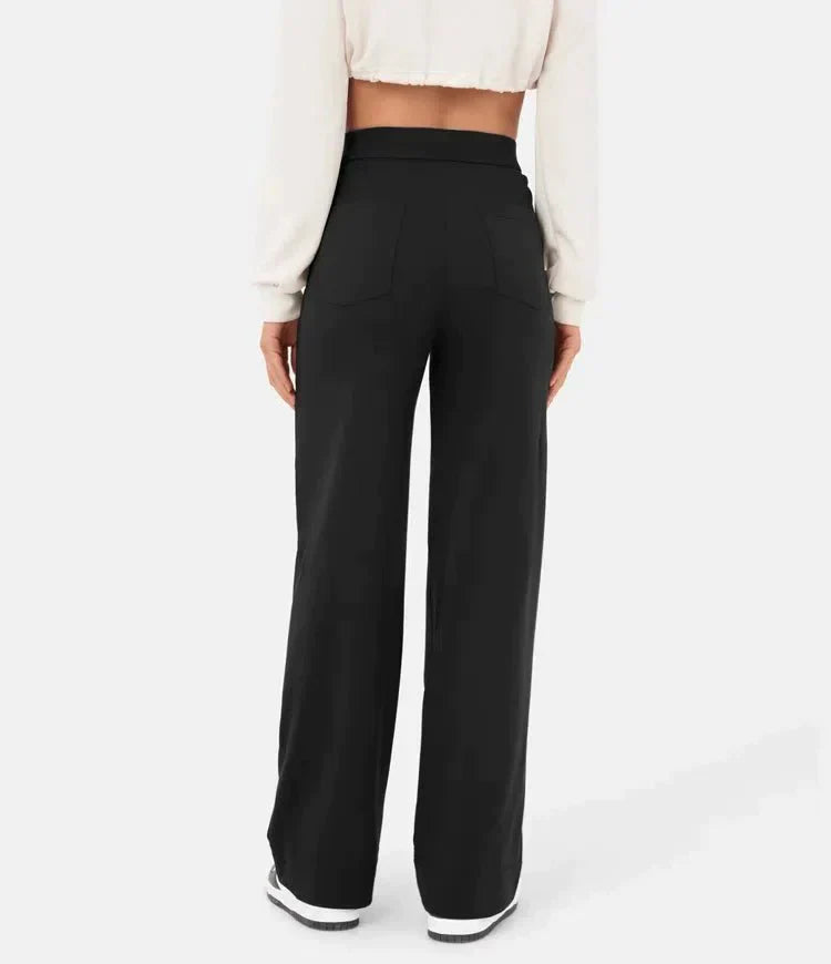 Favre - Elasticated trousers with high waist