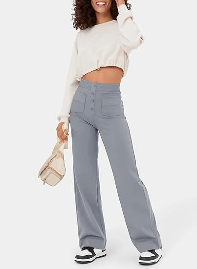 Favre - Elasticated trousers with high waist