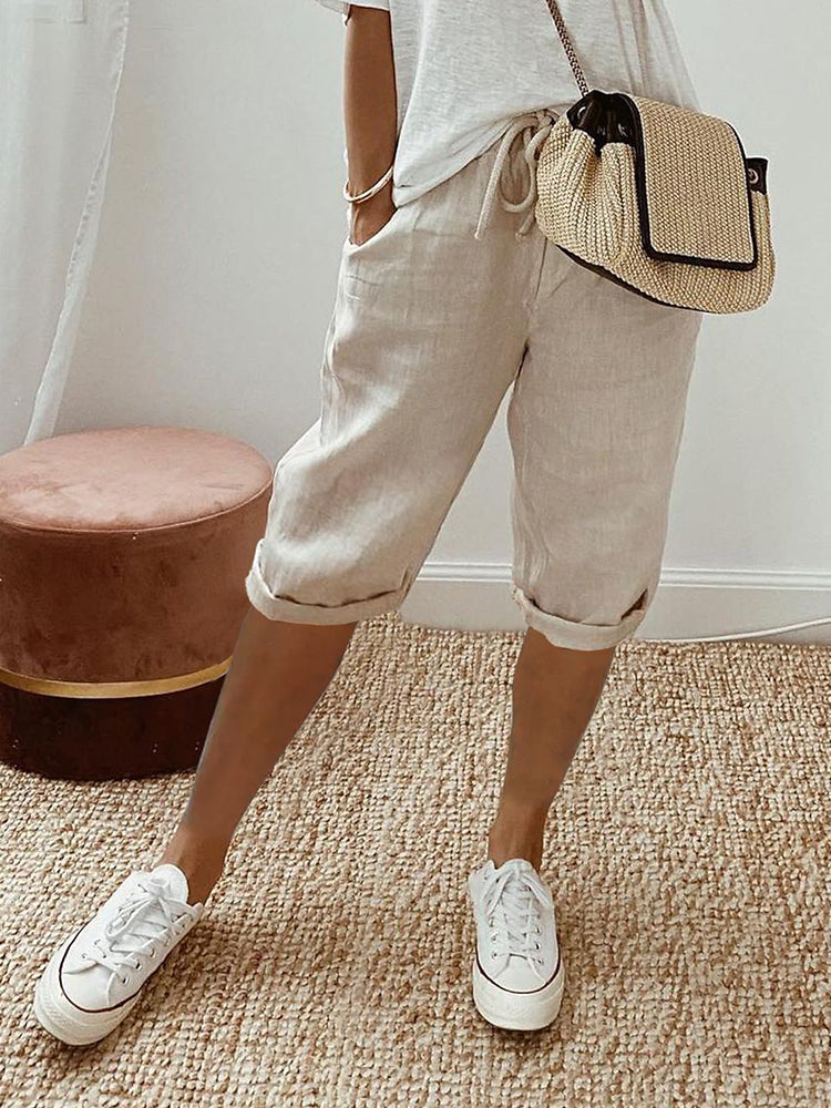 Amelie - Cotton Drawstring Pants